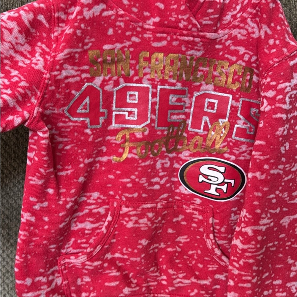 NFL San Francisco 49ers Kids Red and Gold Hoodie